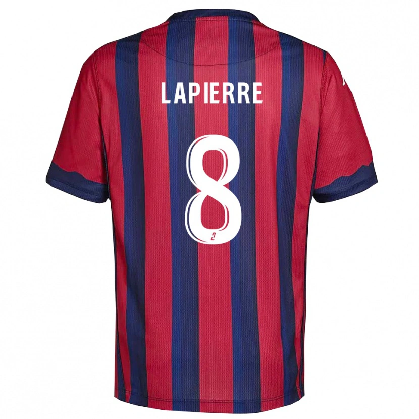 Danxen Kvinder Mélody Lapierre #8 Burgundy Marine Hjemmebane Spillertrøjer 2025/26 Trøje T-Shirt