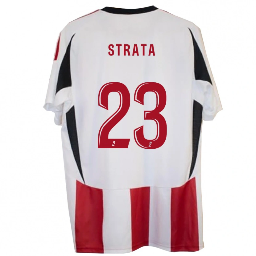 Danxen Kvinder Tony Strata #23 Rød Blå Hjemmebane Spillertrøjer 2025/26 Trøje T-Shirt