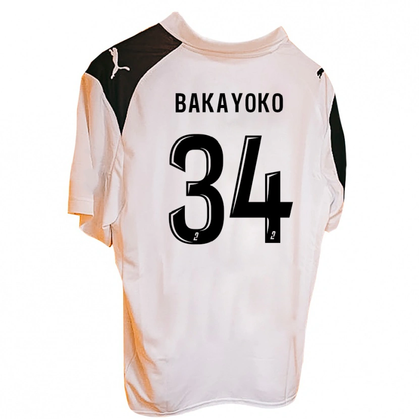 Danxen Kvinder Siaka Bakayoko #34 Sort Hvid Hjemmebane Spillertrøjer 2025/26 Trøje T-Shirt