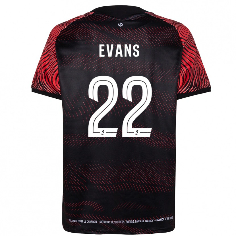 Danxen Kvinder Jimmy Evans #22 Hvid Rød Hjemmebane Spillertrøjer 2025/26 Trøje T-Shirt