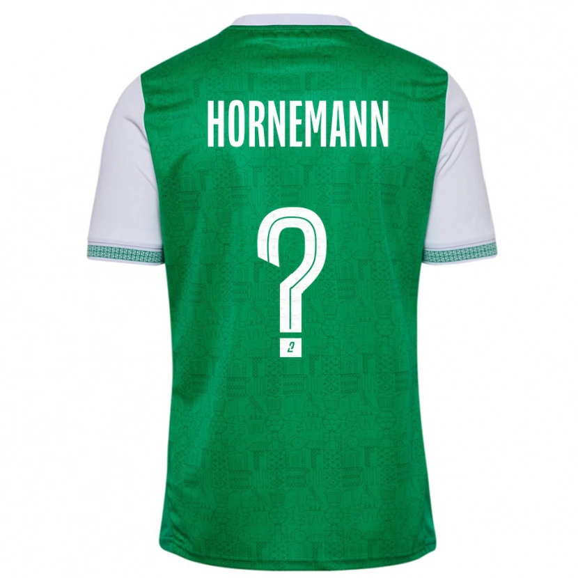 Danxen Kvinder Sofie Hornemann #0 Grøn Hvid Hjemmebane Spillertrøjer 2025/26 Trøje T-Shirt