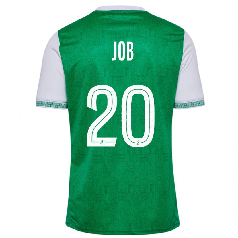Danxen Kvinder Taëryne Job #20 Grøn Hvid Hjemmebane Spillertrøjer 2025/26 Trøje T-Shirt