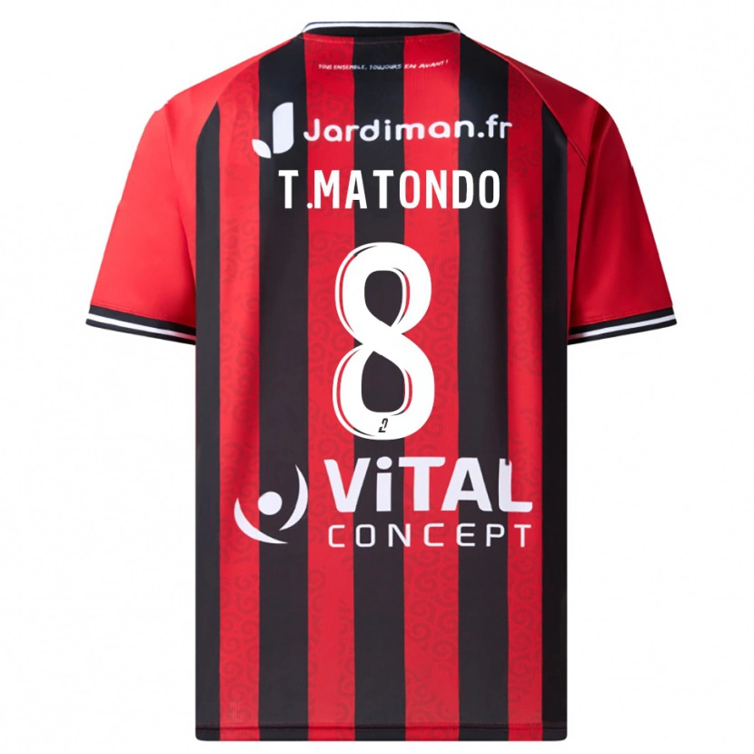 Danxen Kvinder Trésor Matondo #8 Rød Sort Hjemmebane Spillertrøjer 2025/26 Trøje T-Shirt