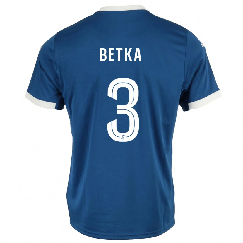 Danxen Kvinder Naël Betka #3 Blå Hvid Hjemmebane Spillertrøjer 2025/26 Trøje T-Shirt