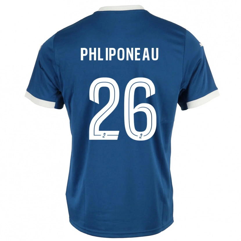 Danxen Kvinder Alexandre Phliponeau #26 Blå Hvid Hjemmebane Spillertrøjer 2025/26 Trøje T-Shirt