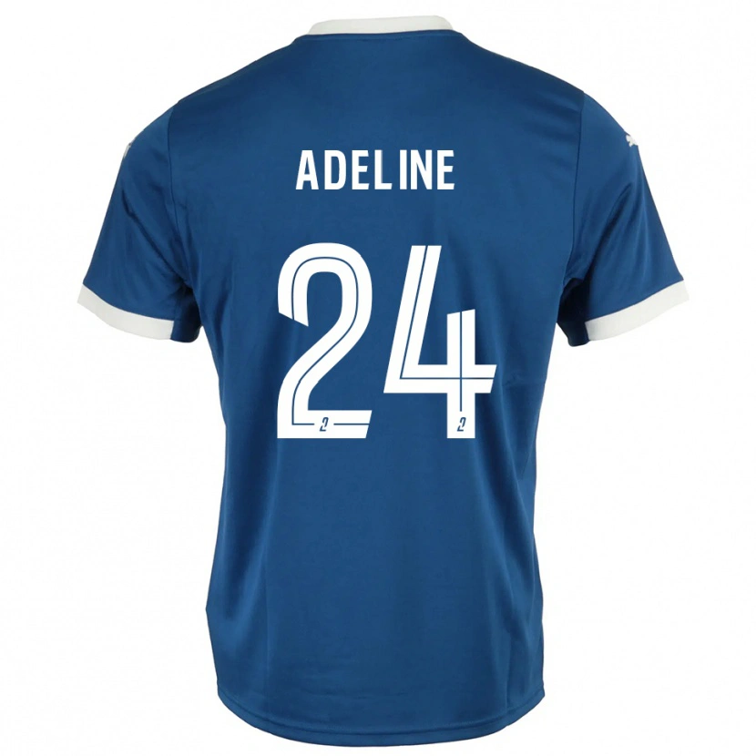 Danxen Kvinder Martin Adeline #24 Blå Hvid Hjemmebane Spillertrøjer 2025/26 Trøje T-Shirt
