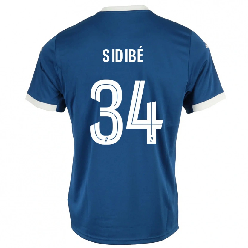 Danxen Kvinder Aly Sidibé #34 Blå Hvid Hjemmebane Spillertrøjer 2025/26 Trøje T-Shirt