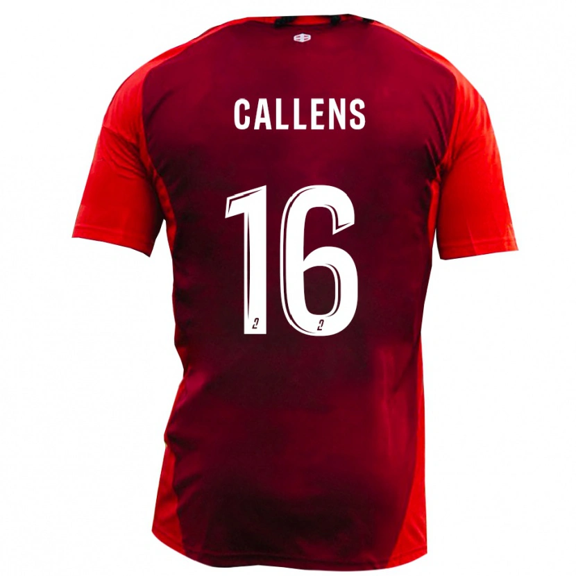 Danxen Kvinder Thomas Callens #16 Rød Burgunder Hjemmebane Spillertrøjer 2025/26 Trøje T-Shirt