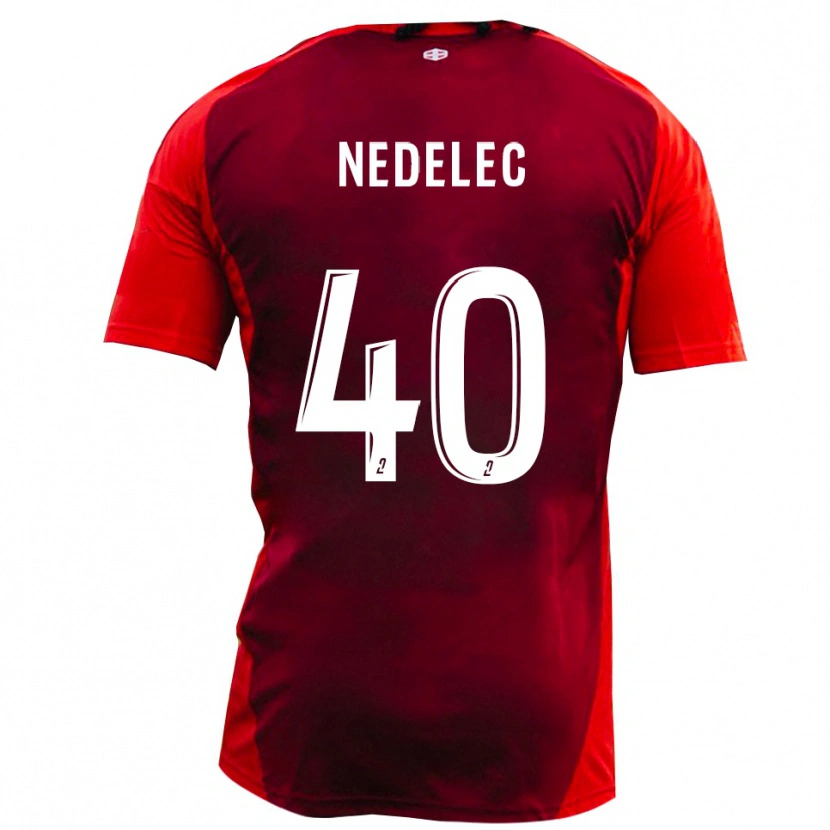 Danxen Kvinder Aymerick Nedelec #40 Rød Burgunder Hjemmebane Spillertrøjer 2025/26 Trøje T-Shirt