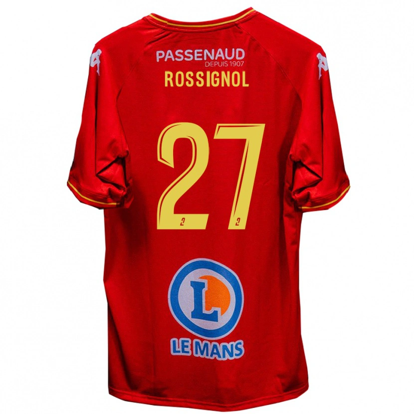 Danxen Kvinder Martin Rossignol #27 Rød Gul Hjemmebane Spillertrøjer 2025/26 Trøje T-Shirt