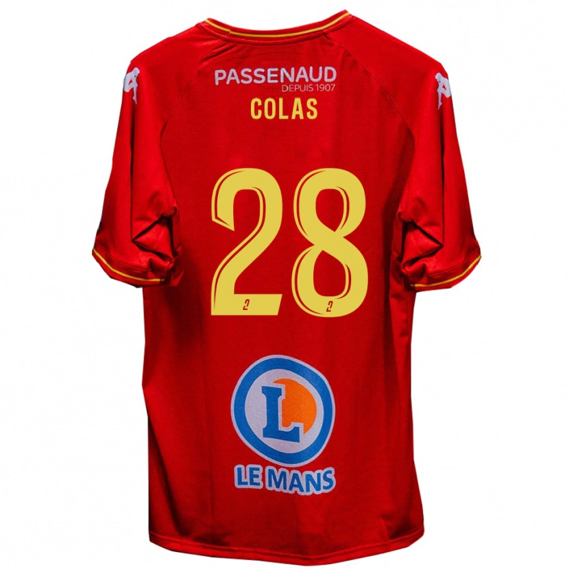 Danxen Kvinder Erwan Colas #28 Rød Gul Hjemmebane Spillertrøjer 2025/26 Trøje T-Shirt