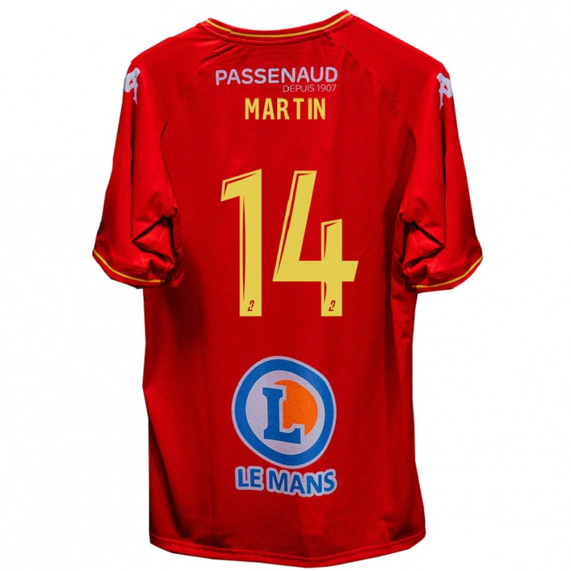 Danxen Kvinder Lucas Martin #14 Rød Gul Hjemmebane Spillertrøjer 2025/26 Trøje T-Shirt