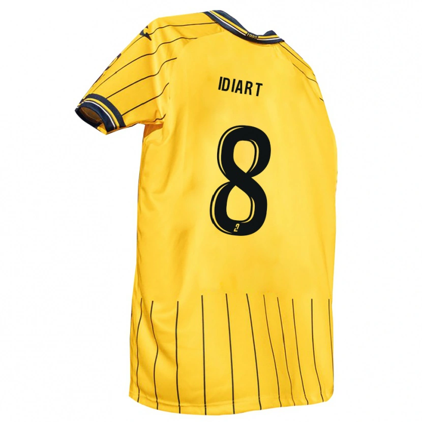 Danxen Kvinder Patxi Idiart #8 Gul Marine Hjemmebane Spillertrøjer 2025/26 Trøje T-Shirt