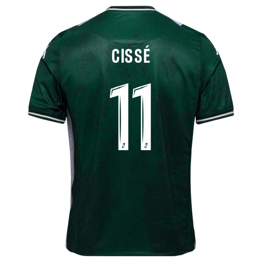 Danxen Kvinder Kemo Cissé #11 Grøn Hvid Hjemmebane Spillertrøjer 2025/26 Trøje T-Shirt
