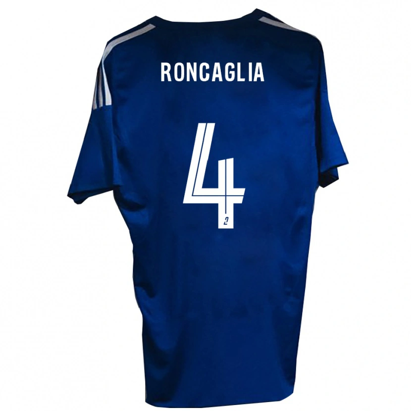 Danxen Kvinder Anthony Roncaglia #4 Blå Hvid Hjemmebane Spillertrøjer 2025/26 Trøje T-Shirt
