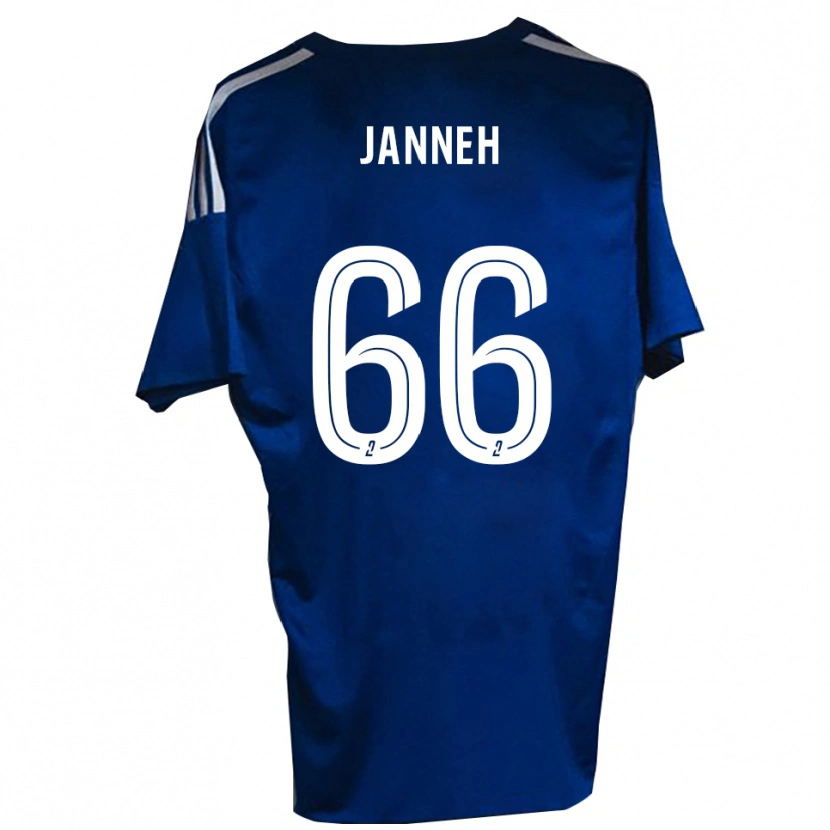 Danxen Kvinder Jocelyn Janneh #66 Blå Hvid Hjemmebane Spillertrøjer 2025/26 Trøje T-Shirt