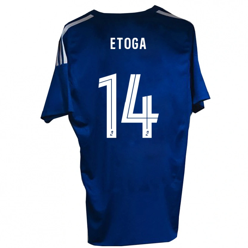 Danxen Kvinder Loïc Etoga #14 Blå Hvid Hjemmebane Spillertrøjer 2025/26 Trøje T-Shirt