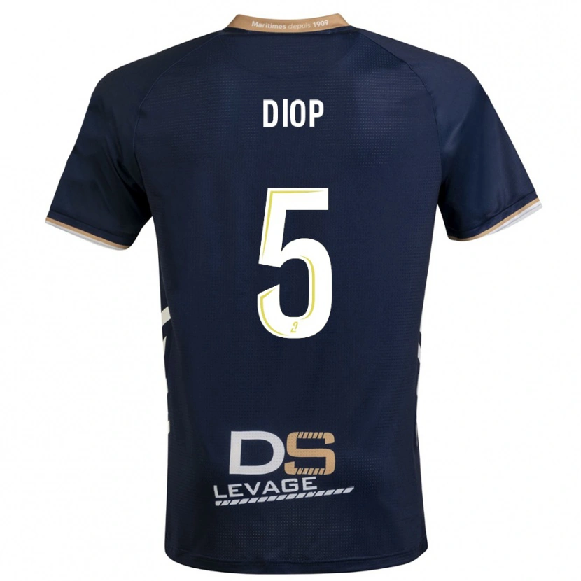Danxen Kvinder Aaron Diop #5 Marine Guld Hjemmebane Spillertrøjer 2025/26 Trøje T-Shirt