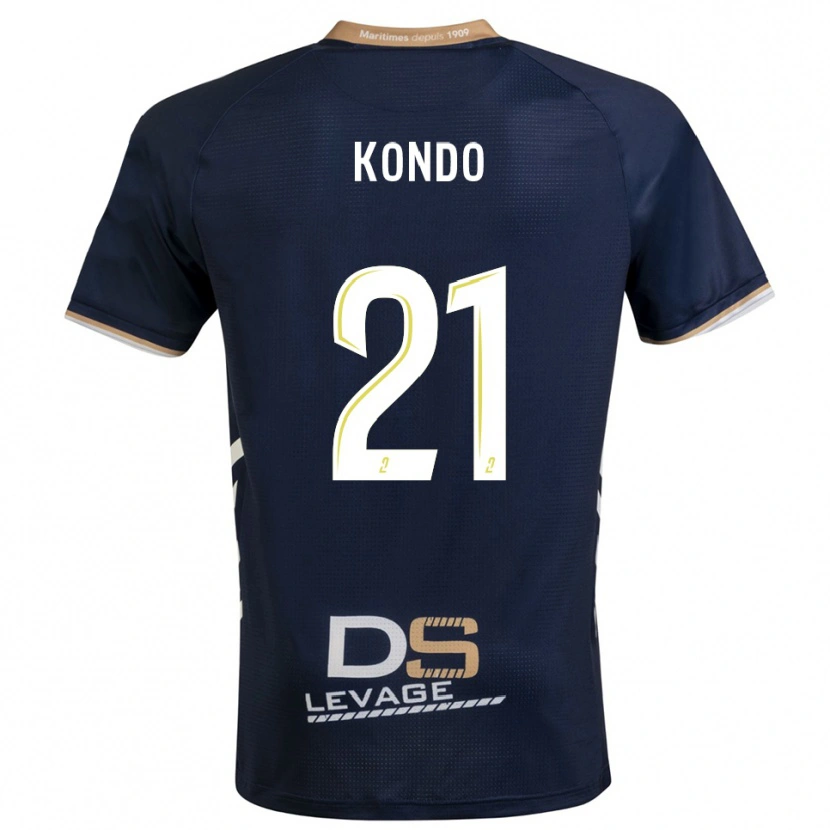 Danxen Kvinder Geoffrey Kondo #21 Marine Guld Hjemmebane Spillertrøjer 2025/26 Trøje T-Shirt