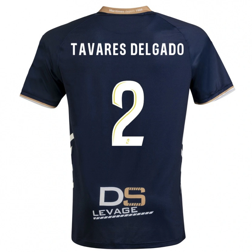 Danxen Kvinder Rony Tavares Delgado #2 Marine Guld Hjemmebane Spillertrøjer 2025/26 Trøje T-Shirt