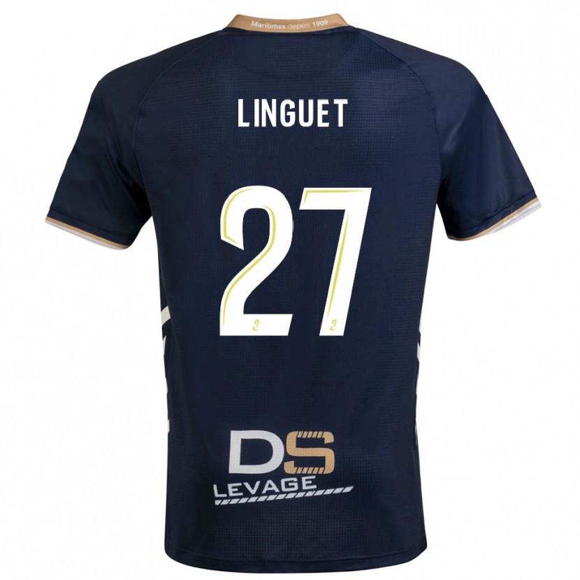 Danxen Kvinder Allan Linguet #27 Marine Guld Hjemmebane Spillertrøjer 2025/26 Trøje T-Shirt