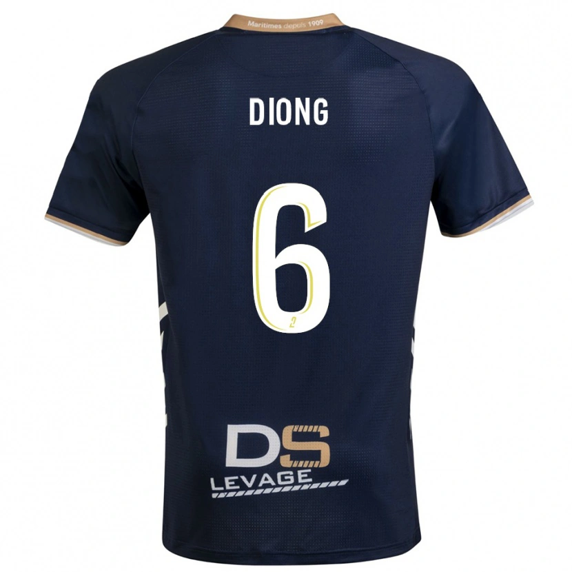 Danxen Kvinder Pape Diong #6 Marine Guld Hjemmebane Spillertrøjer 2025/26 Trøje T-Shirt