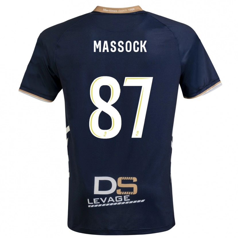 Danxen Kvinder Théna Massock #87 Marine Guld Hjemmebane Spillertrøjer 2025/26 Trøje T-Shirt