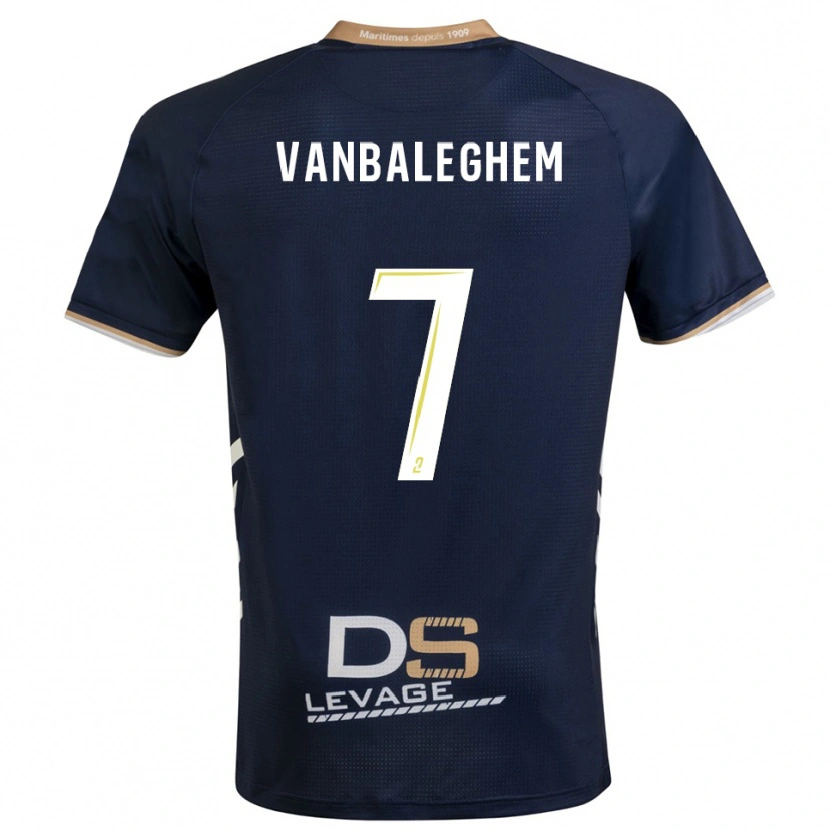 Danxen Kvinder Martin Vanbaleghem #7 Marine Guld Hjemmebane Spillertrøjer 2025/26 Trøje T-Shirt