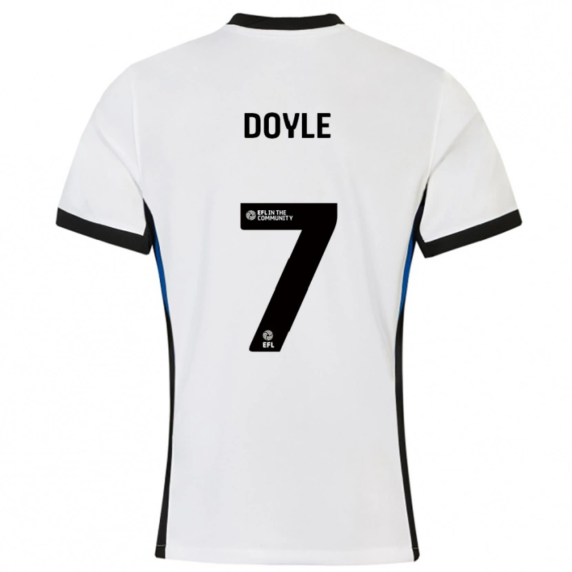 Danxen Kvinder Tommy Doyle #7 Hvid Blå Udebane Spillertrøjer 2025/26 Trøje T-Shirt