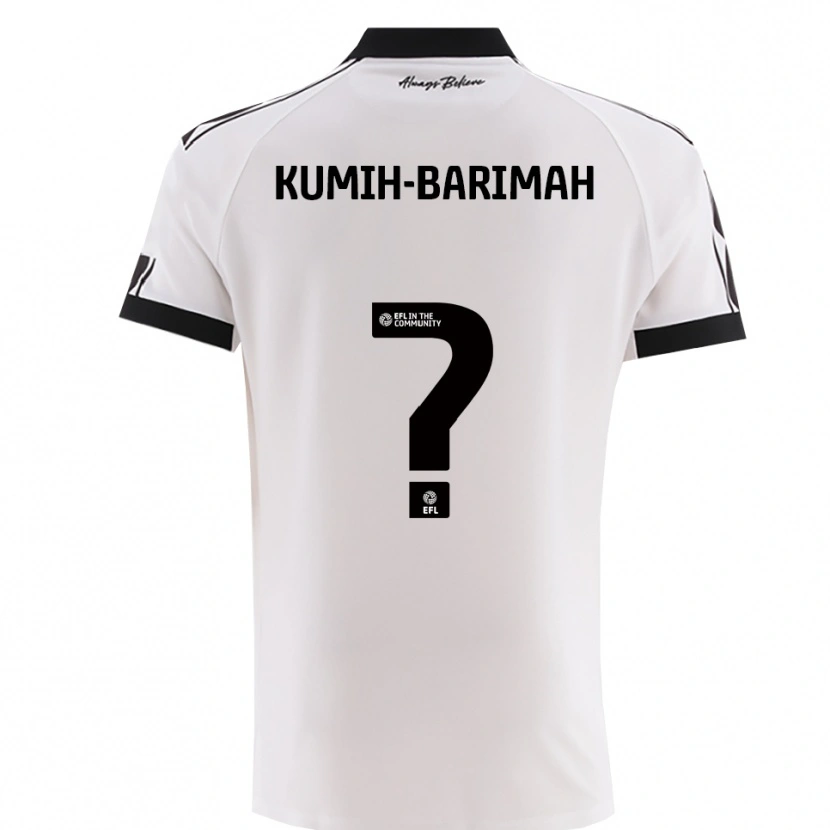 Danxen Kvinder Desmond Kumih-Barimah #0 Hvid Sort Udebane Spillertrøjer 2025/26 Trøje T-Shirt