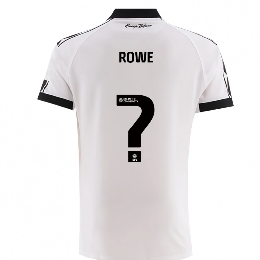 Danxen Kvinder Romani Rowe #0 Hvid Sort Udebane Spillertrøjer 2025/26 Trøje T-Shirt