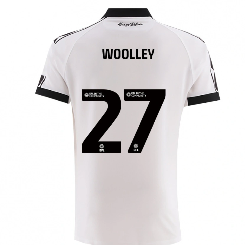 Danxen Kvinder Jesse Woolley #27 Hvid Sort Udebane Spillertrøjer 2025/26 Trøje T-Shirt