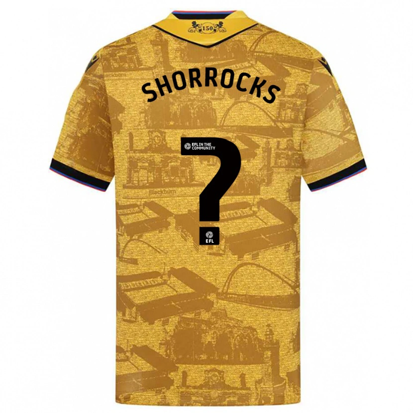 Danxen Kvinder Jackson Shorrocks #0 Guld Sort Udebane Spillertrøjer 2025/26 Trøje T-Shirt