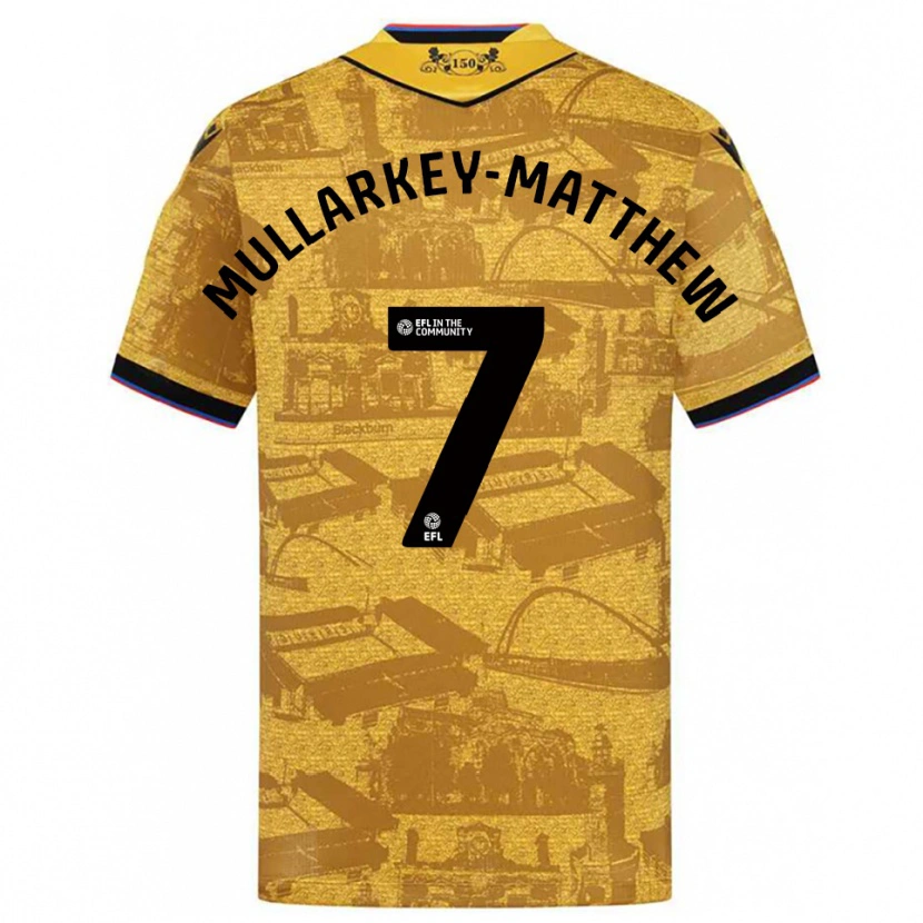 Danxen Kvinder Lorenze Mullarkey-Matthews #7 Guld Sort Udebane Spillertrøjer 2025/26 Trøje T-Shirt