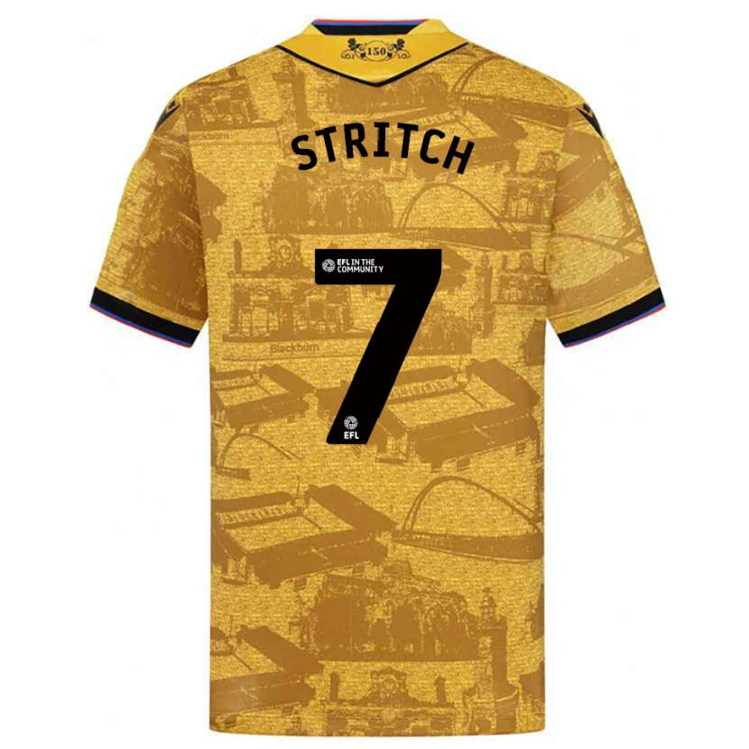 Danxen Kvinder Zack Stritch #7 Guld Sort Udebane Spillertrøjer 2025/26 Trøje T-Shirt