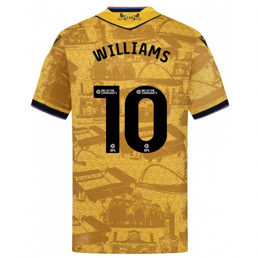 Danxen Kvinder Chloe Williams #10 Guld Sort Udebane Spillertrøjer 2025/26 Trøje T-Shirt