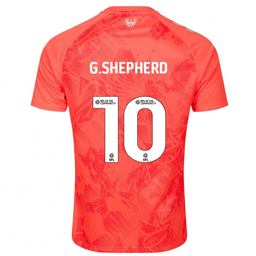 Danxen Kvinder George Shepherd #10 Orange Hvid Udebane Spillertrøjer 2025/26 Trøje T-Shirt