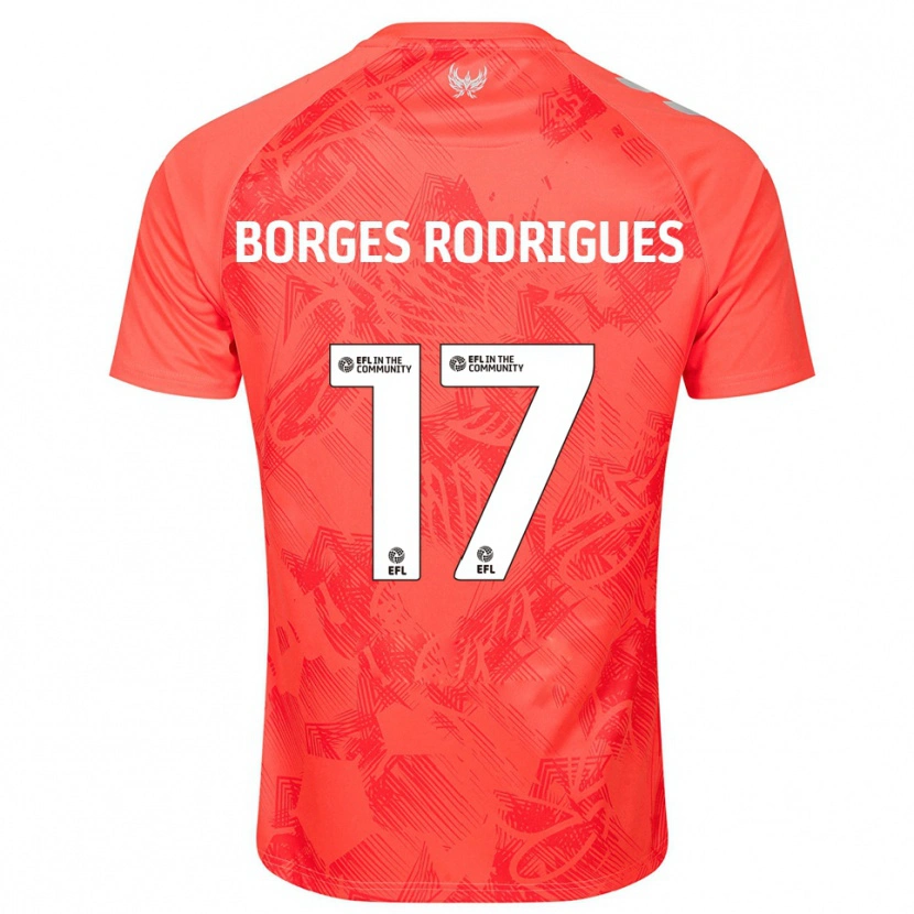 Danxen Kvinder Raphael Borges Rodrigues #17 Orange Hvid Udebane Spillertrøjer 2025/26 Trøje T-Shirt
