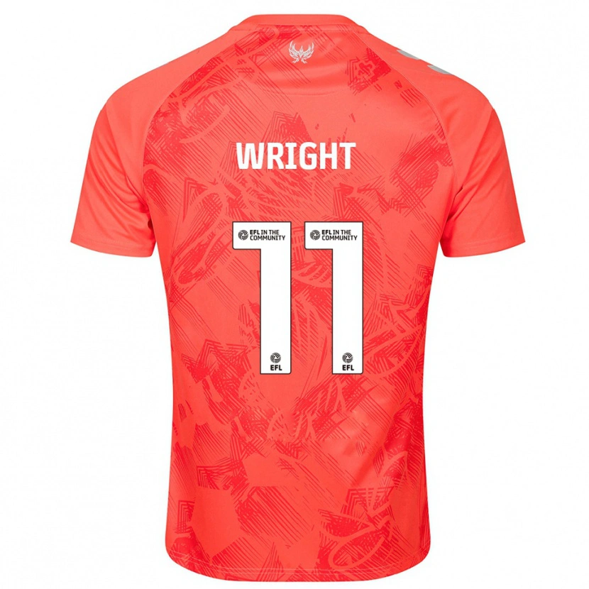 Danxen Kvinder Haji Wright #11 Orange Hvid Udebane Spillertrøjer 2025/26 Trøje T-Shirt