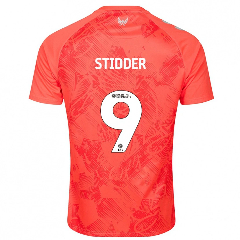 Danxen Kvinder Joshua Stidder #9 Orange Hvid Udebane Spillertrøjer 2025/26 Trøje T-Shirt