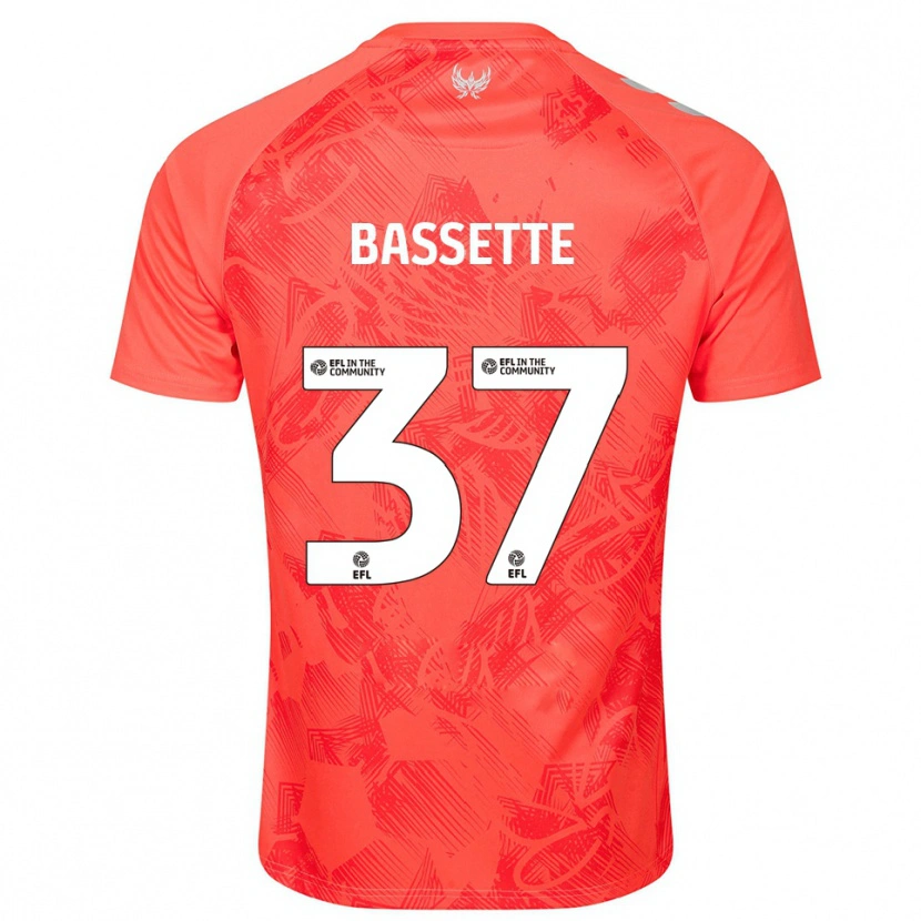 Danxen Kvinder Norman Bassette #37 Orange Hvid Udebane Spillertrøjer 2025/26 Trøje T-Shirt