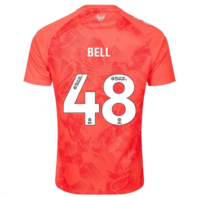 Danxen Kvinder Luke Bell #48 Orange Hvid Udebane Spillertrøjer 2025/26 Trøje T-Shirt