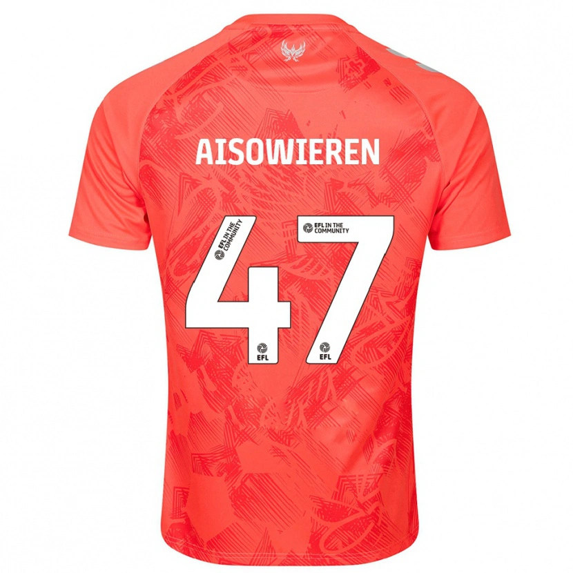 Danxen Kvinder Evan Eghosa Aisowieren #47 Orange Hvid Udebane Spillertrøjer 2025/26 Trøje T-Shirt