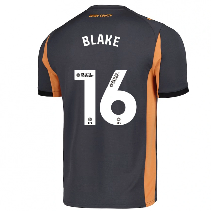 Danxen Kvinder Zayne Blake #16 Grå Orange Sort Udebane Spillertrøjer 2025/26 Trøje T-Shirt