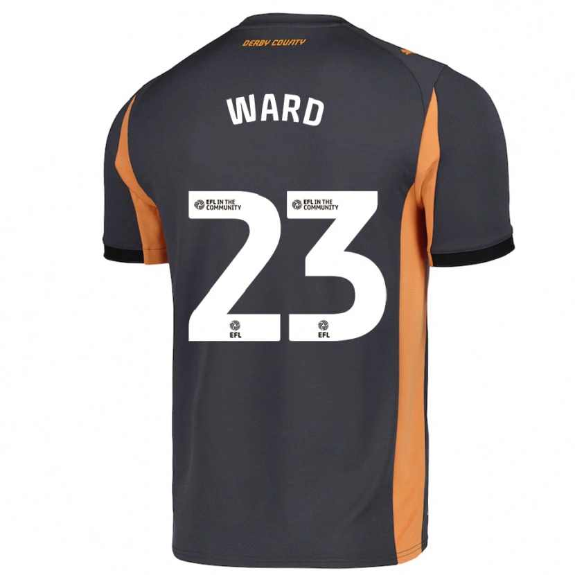 Danxen Kvinder Joe Ward #23 Grå Orange Sort Udebane Spillertrøjer 2025/26 Trøje T-Shirt