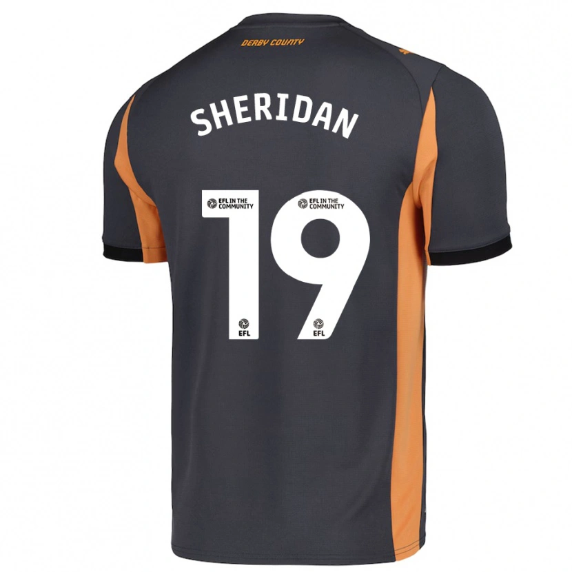 Danxen Kvinder Isabel Sheridan #19 Grå Orange Sort Udebane Spillertrøjer 2025/26 Trøje T-Shirt