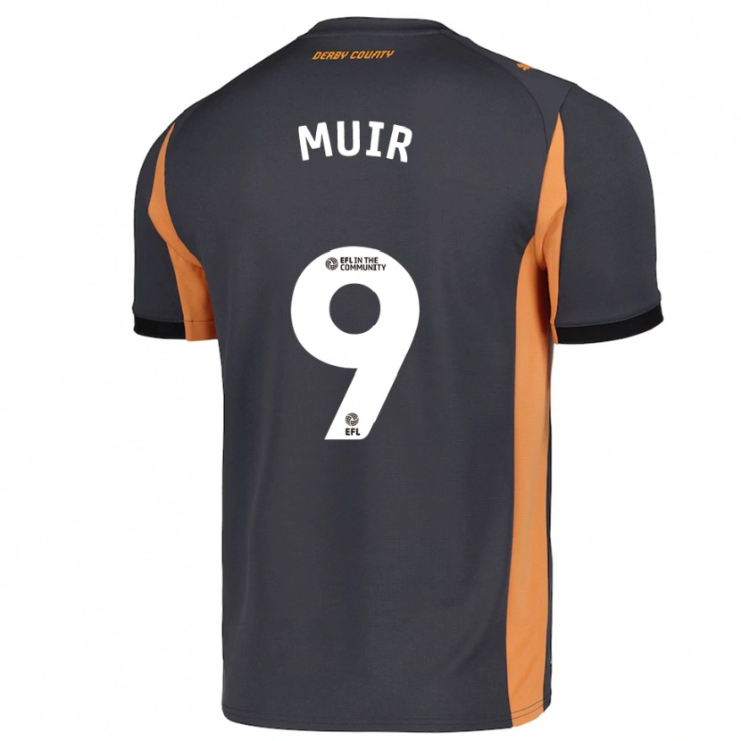 Danxen Kvinder Chene Muir #9 Grå Orange Sort Udebane Spillertrøjer 2025/26 Trøje T-Shirt