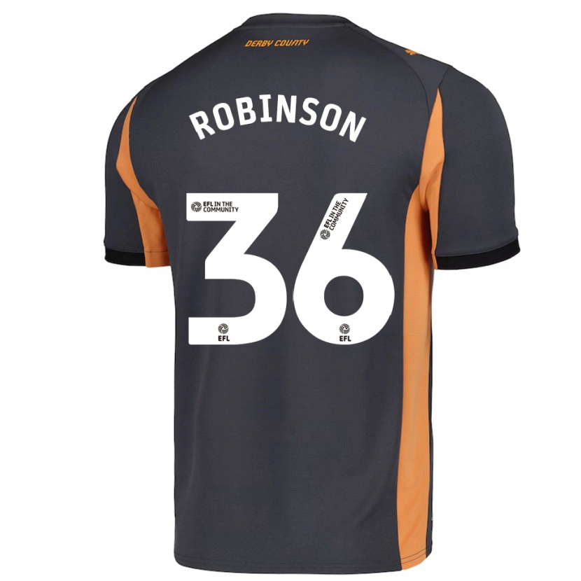 Danxen Kvinder Keilen Robinson #36 Grå Orange Sort Udebane Spillertrøjer 2025/26 Trøje T-Shirt