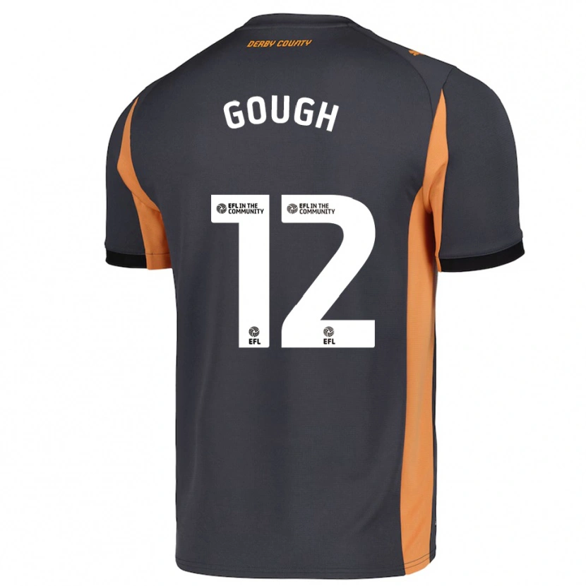 Danxen Kvinder Billy Gough #12 Grå Orange Sort Udebane Spillertrøjer 2025/26 Trøje T-Shirt