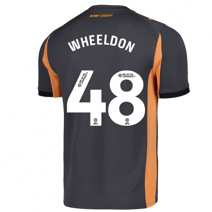 Danxen Kvinder Lennon Wheeldon #48 Grå Orange Sort Udebane Spillertrøjer 2025/26 Trøje T-Shirt